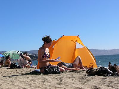 Strandleben in Chile